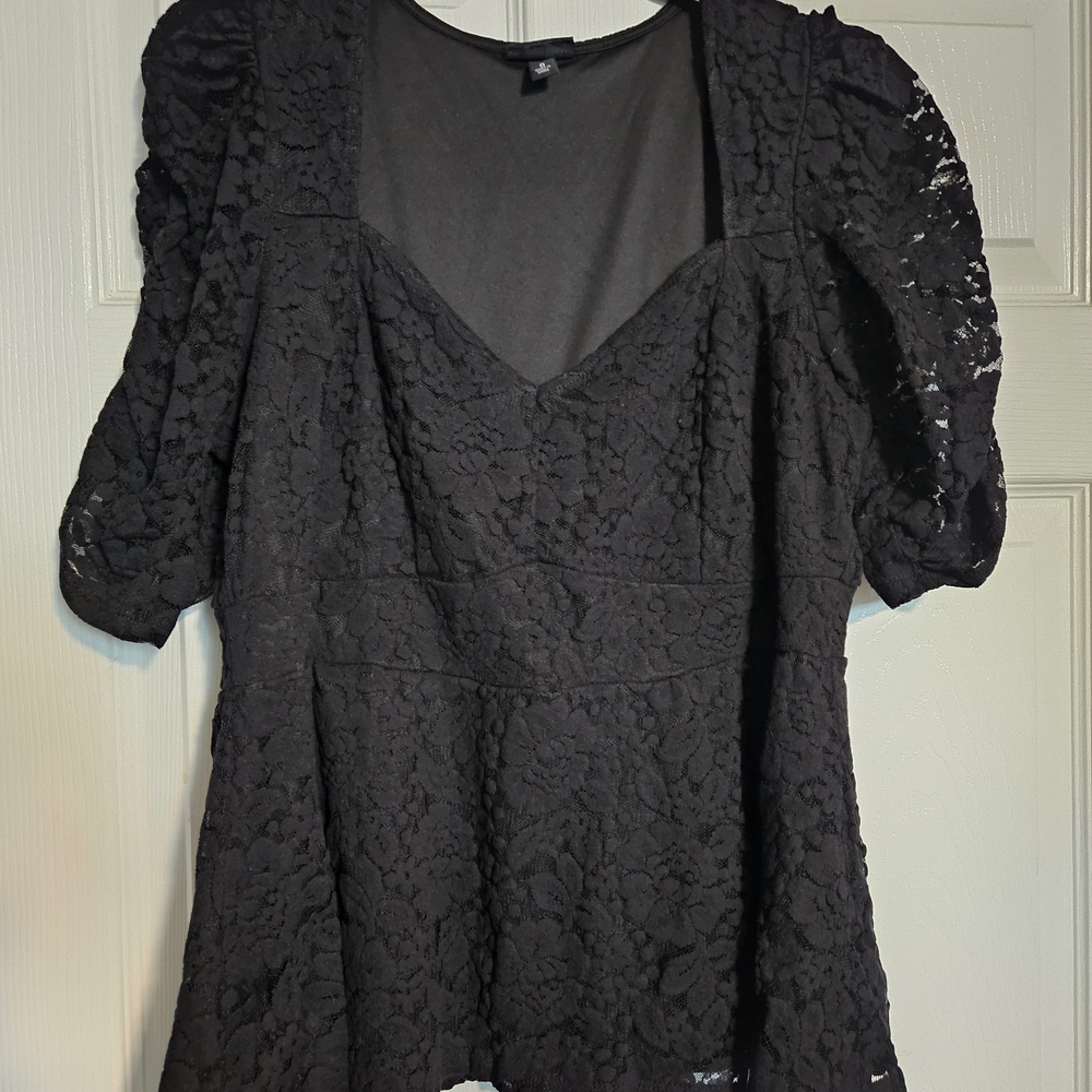 Torrid Elegant Black Lace Women's Top